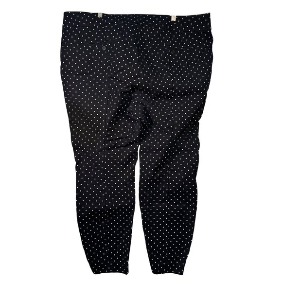 Loft Plus Womens Marisa Skinny Polka Dot Pants Size 20 Black & White - Picture 4 of 9
